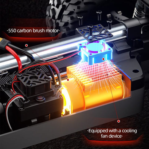 SCY 10101 1/10 Scale 4WD RC Monster Truck – 2,4 GHz-es, nagy sebességű, terepjáró RTR autó (csiszolt motor)