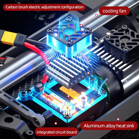 SCY 10101 1/10 Scale 4WD RC Monster Truck – 2,4 GHz-es, nagy sebességű, terepjáró RTR autó (csiszolt motor)