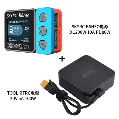 Nuovo SKYRC B6neo Smart Balance Charger DC-200W PD-80W Interfaccia PD3.0 Rilevamento Dell'elettricà Per Droni Da Corsa RC Modello Di Aeroplano - Foto 9