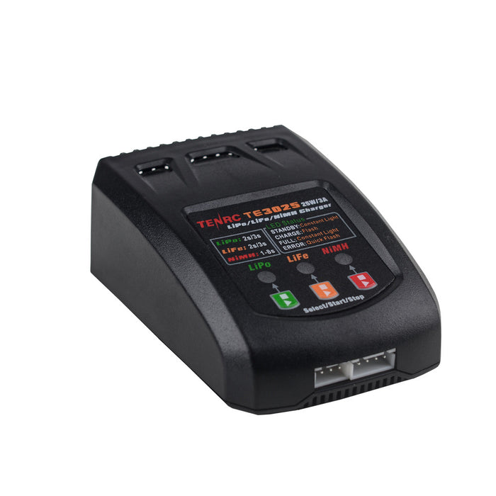 TENRC TE3025 25W 3A Battery Balance Charger for 2-3S Lipo Battery