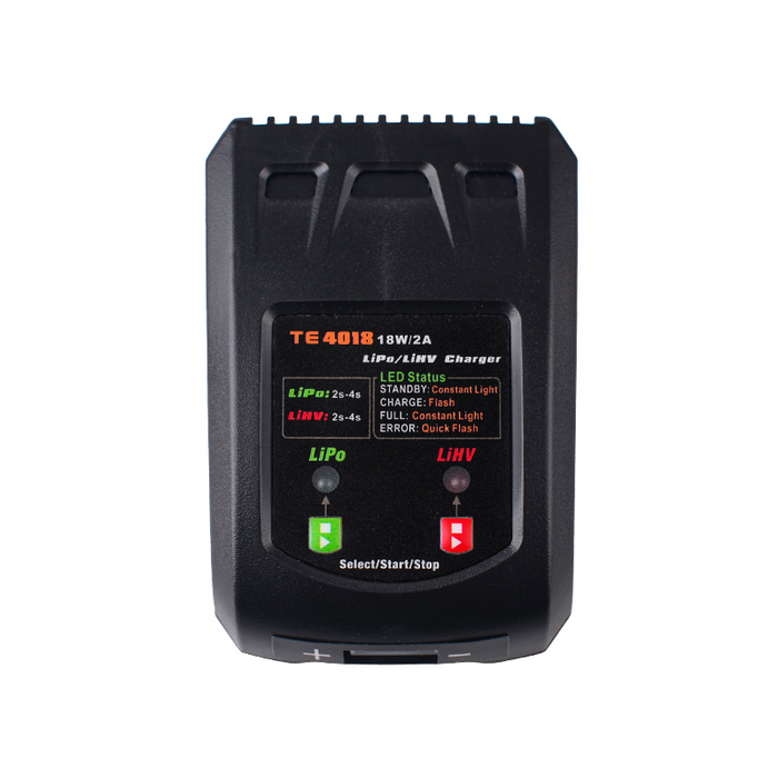 TENRC TE4018 18W 2A Balance Charger for 2S 3S 4S Lipo LiHV Battery - Makerfire