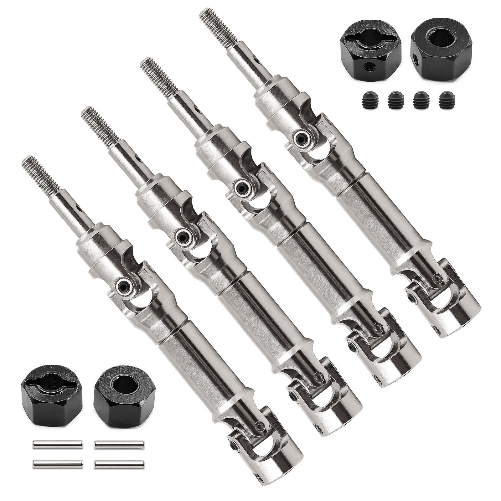 thumbnail interactive-video image 1 of KYX Racing Hardened Steel CVD Drive Shafts For Axial RBX10 RYFT RC Crawler Car 1 of 6
