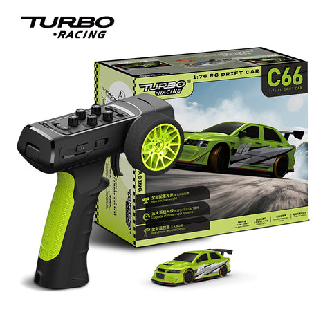 Turbo Racing C66 1/76 Mini RC Drift Car with Gyro – RTR Micro Remote Control Vehicle