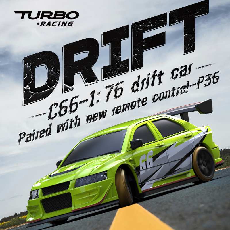 Turbo Racing C66 1/76 Mini RC Drift Car with Gyro – RTR Micro Remote C ...