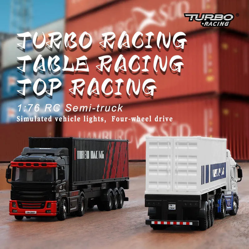 Turbo Racing 1:76 C50 Remote Control Semi Truck Trailer RC Truck ...