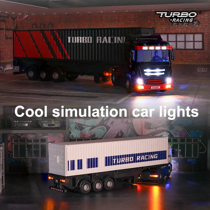 Turbo Racing 1:76 C50 Remote Control Semi Truck Trailer RC Truck - Makerfire