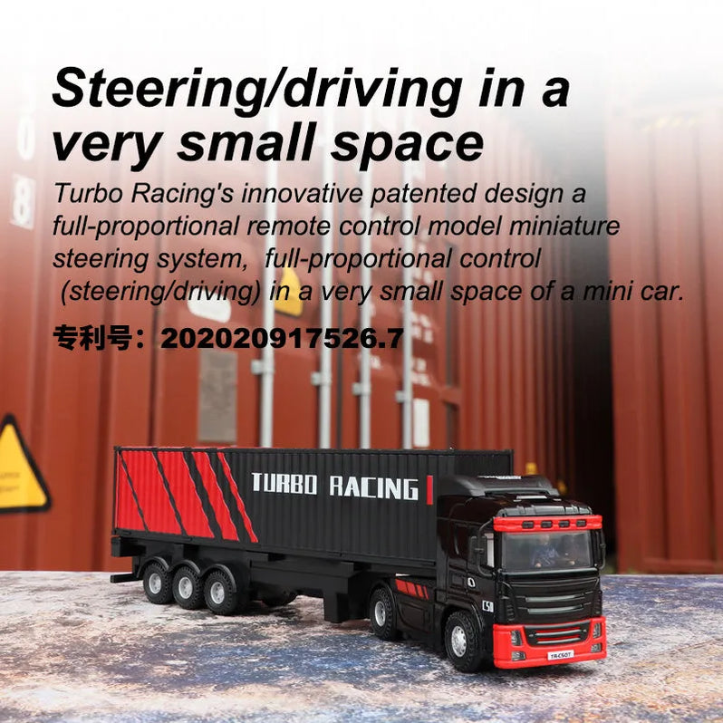 Turbo Racing 1:76 C50 Remote Control Semi Truck Trailer RC Truck ...