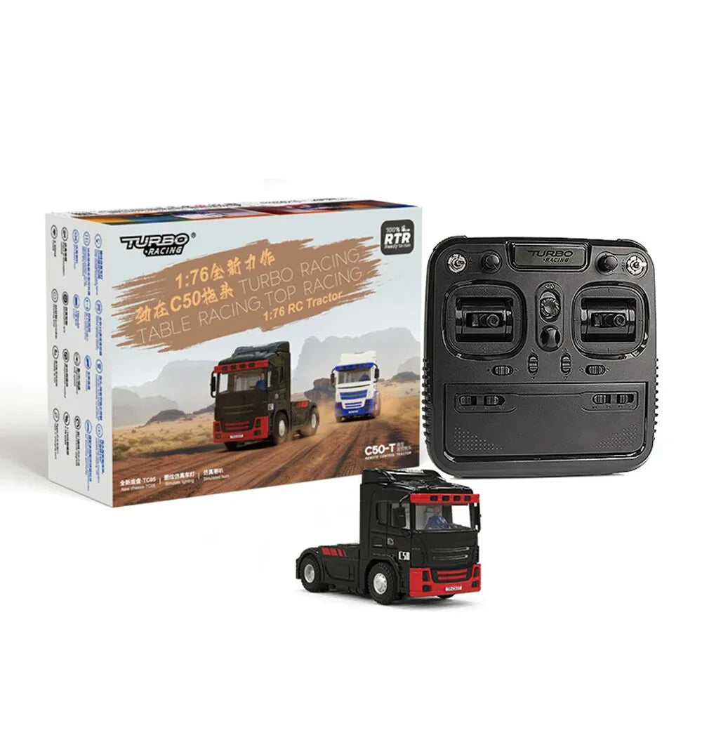 Turbo Racing 1:76 C50 Remote Control Semi Truck Trailer RC Truck Turbo Racing 1:76 C50 Remote Control Semi Truck Trailer RC Truck