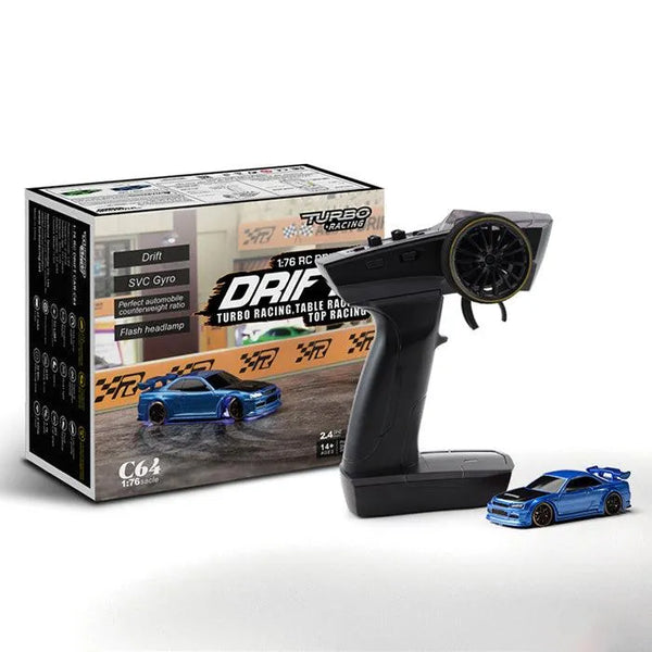 Turbo Racing 1/76 C61 ジャイロ・LED搭載ドリフトRC TurboRacingC64MicroDriftRCCar-