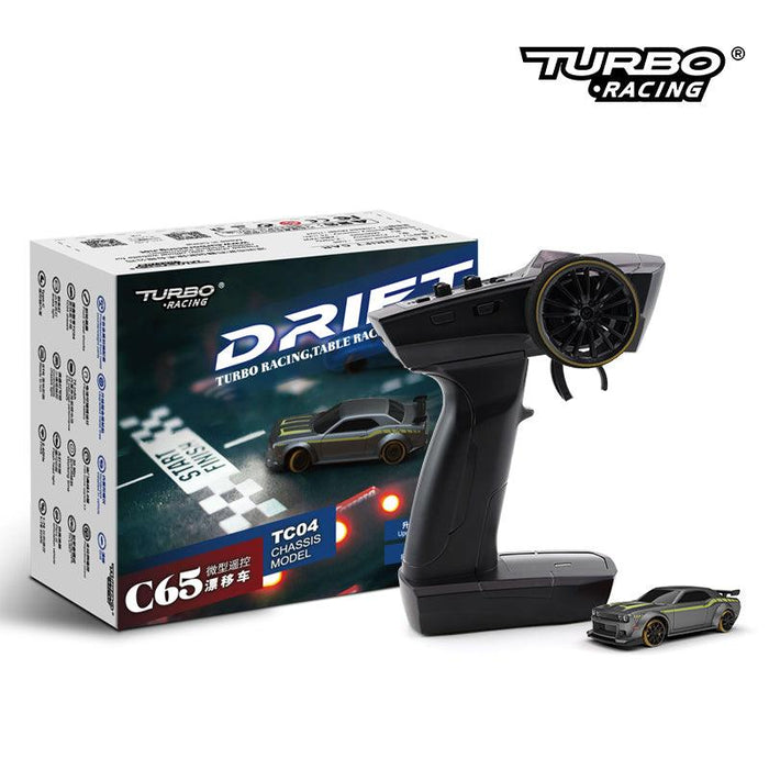 Turbo Racing RC Car C65 1/76 CT04 Chassis Model Built-in Gyroscope 2.4G Drift Car RTR Remote Control - Makerfire