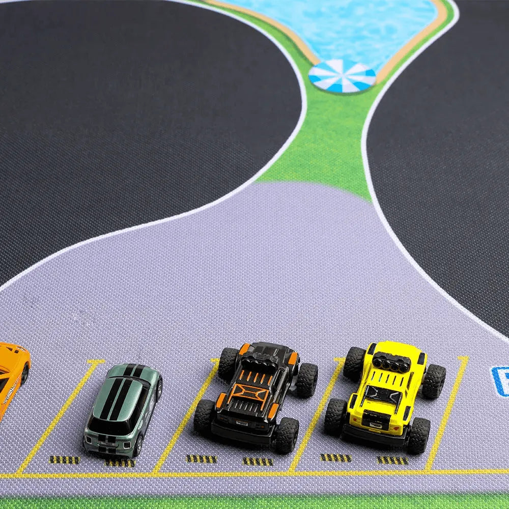 Turbo Racing Portable Rubber Mat 160x90cm 1:76 RC Mini Car Track Race for Table Racing - Makerfire