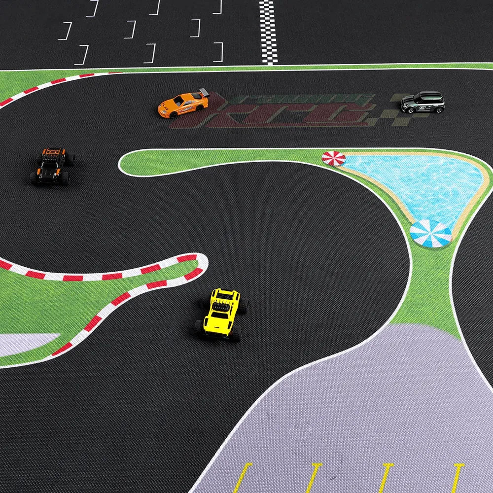 Turbo Racing Portable Rubber Mat 160x90cm 1:76 RC Mini Car Track Race for Table Racing - Makerfire