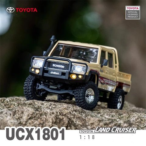 UDIRC UCX1801 PRO 1/18 Toyota Land Cruiser LC79 RC Rock Crawler – Brushless 4WD with 2-Speed & LED Lights