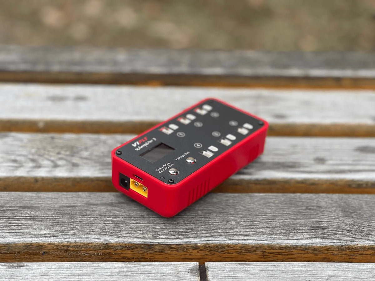 VIFLY WhoopStor 3 - 1S LiPo/LiHV 6 Channel DC/USB-C Battery Storage Charger Compatible w/BT2.0 and PH2.0 - Makerfire