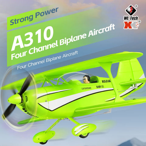 Avión RC WLTOYS A310 EPP - Avión acrobático para exteriores de 2,4 GHz con función antipérdida & Alarma de batería baja