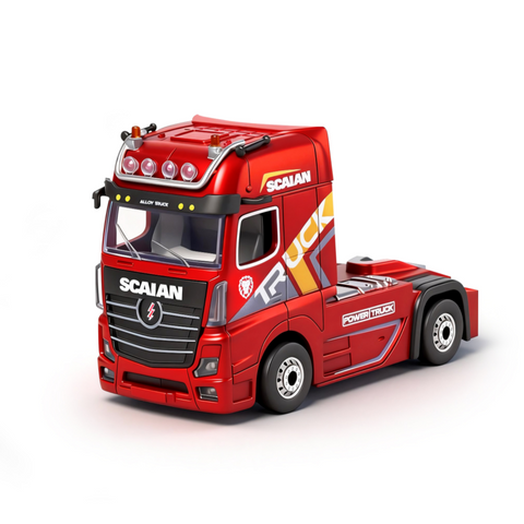 WLTOYS XK 6408 1/64 4WD RC Semi Truck – RTR Totalmente Proporcional com Trailer & LED