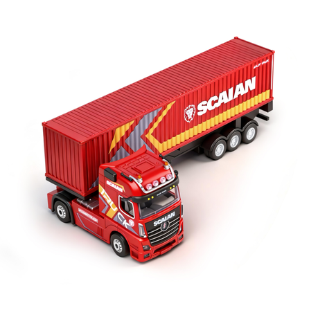 WLTOYS XK 6408 1/64 4WD RC Semi Truck – RTR Full Proportional with Trailer & LED