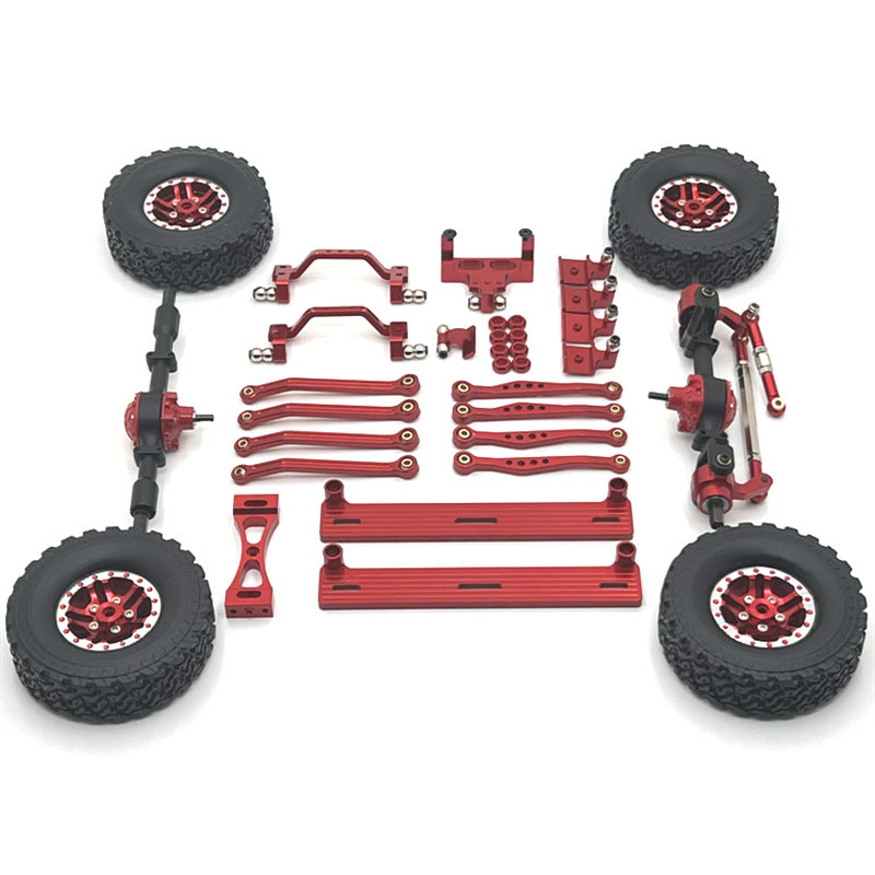 WPL 1/16 C64 Metal Upgrade Kit - Pedals, Rims, Tie Rods, Shock Mounts ...