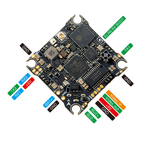 X12 ELRS Pro v1.1 5-in-1 AIO Flight Controller – Built-in 2.4G ELRS V3 & OPENVTX