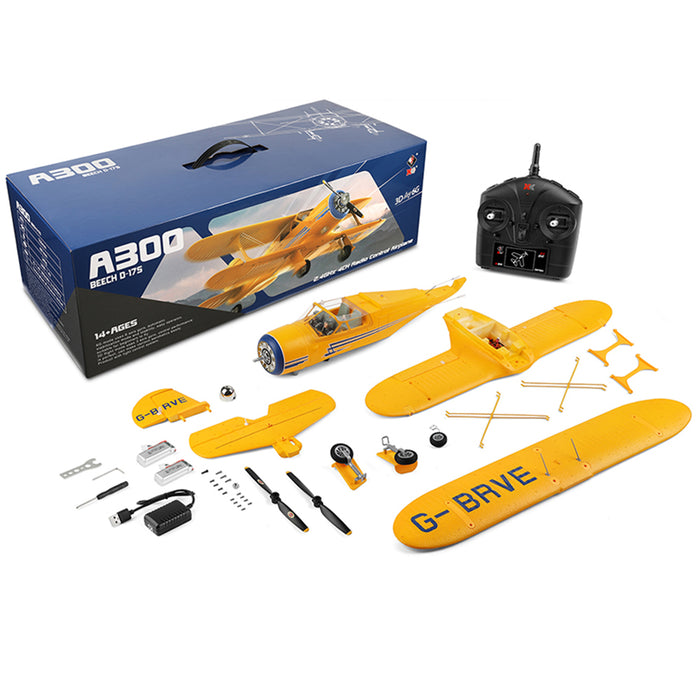 WLtoys XK A300-Beech D17S 550mm 2.4GHz 4CH 3D/6G System EPP Fixed Wing RC Airplane