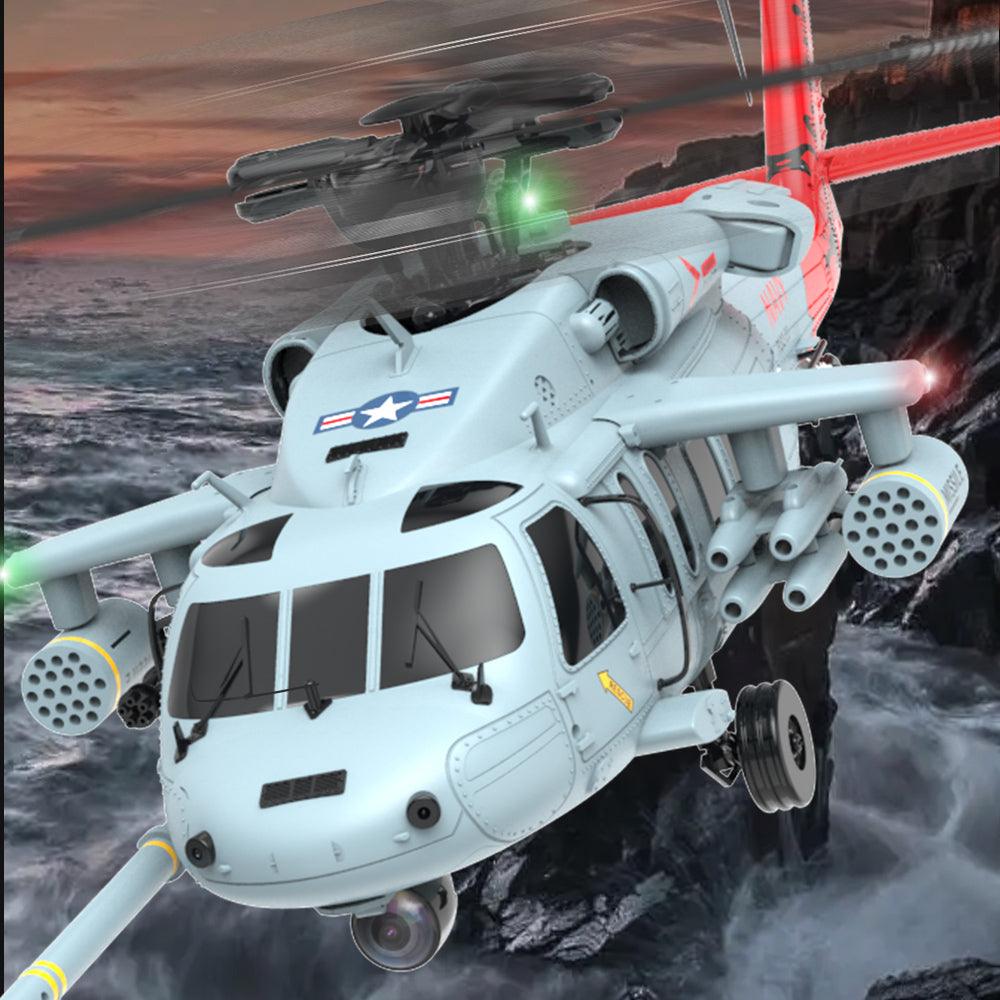 Yuxiang F09-H SH60 Black Hawk 1/47 Scale Aircraft 2.4G 8CH 6-Axis Gyro GPS 5.8G image Transmission Helicopter - Makerfire