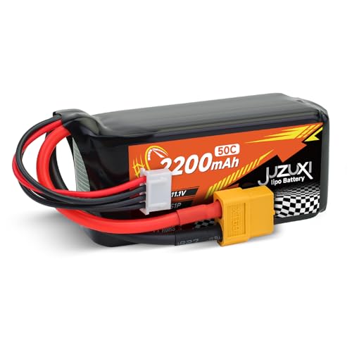 2Pcs 11.1V Lipo Battery 2200mAh 3S 50C Rechargeable Lithium Polymer Batteries with XH XT60 Connectors Compatible with Most RC Cars Airplane Helicopter Quadcopter FPV(2 Pack)