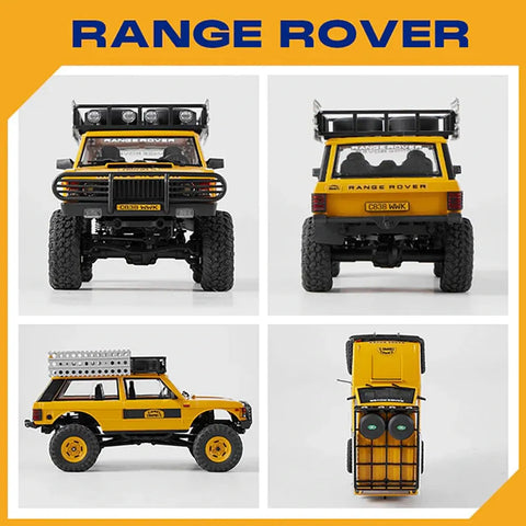 FMS FCX24M 1/24 Escala RC Car 4WD 2.4g autorizado pela Range Rover Camel Trophy Edition Rock Crawler Off-road Veículos de caminhão de escalada Luzes LED