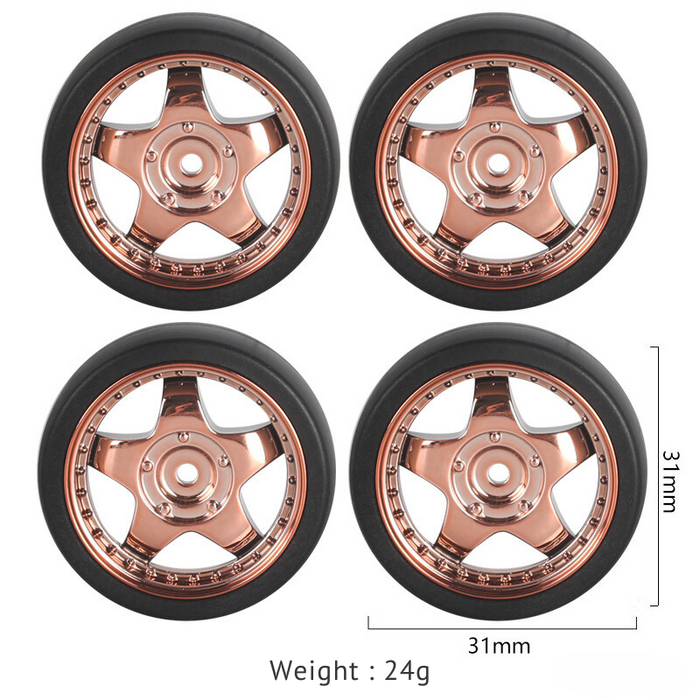 LDRC 1804 RC Drift Car RTR 1/18 Mazda MX-5 Upgrade 1200mAh Battery & Tires & Obstacle Set