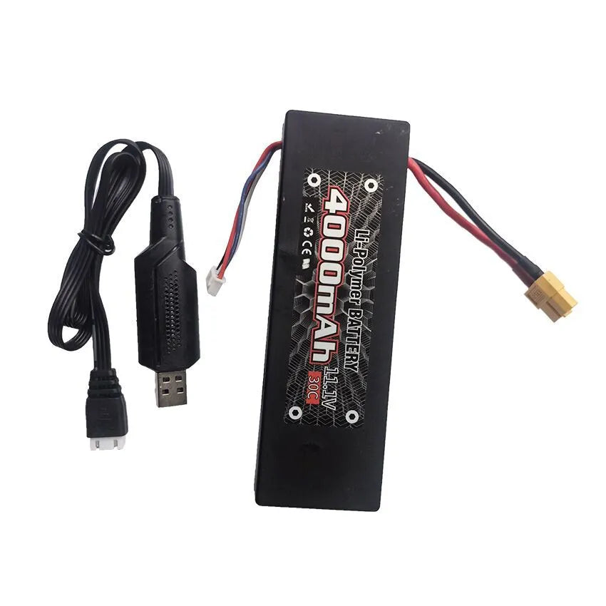 MJX 3S 30C 11.1V 4000MAH battery with calbe