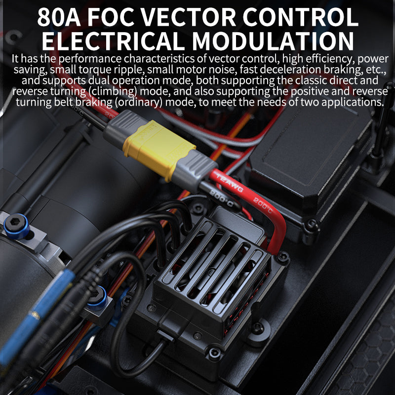 MJX Hyper Go H8H+ Upgrade RC Truck 1/8 Scale 2.4G Off Road Vehicle with Sensored Brushless Motor 80A FOC ESC