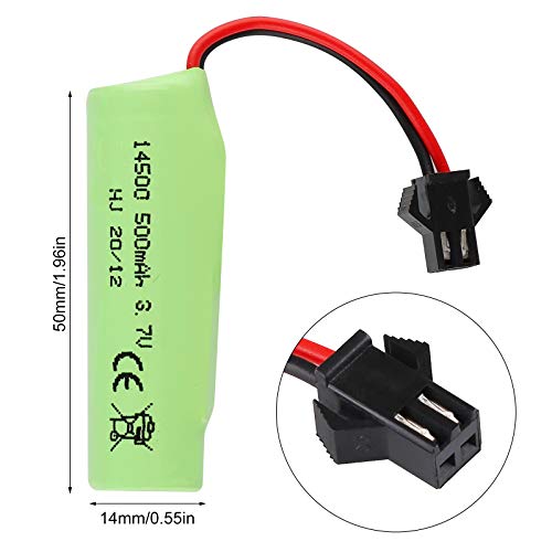 Rc Car Battery - 2 Pack 500mah Batteries 3.7V Li-ion Rechargeable for Double Sided Rc Stunt Car RC Trucks Small RC Boat Remote Control Toy Cars