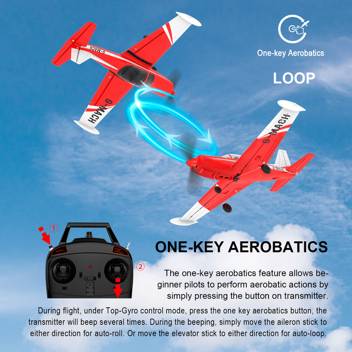 TOP RC HOBBY SF260 Mini Aeroplane 450MM 6-Axis Gyro One-Key Take-Off