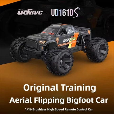 UDIRC 1610S 1/16 4WD Brushless RC Truck – 80km/h Off-Road Climber with LED Lights, Oil Shocks & Metal Dogbones