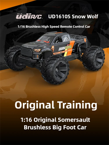 UDIRC 1610S 1/16 4WD Brushless RC Truck – 80km/h Off-Road Climber with LED Lights, Oil Shocks & Metal Dogbones
