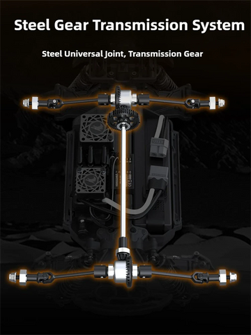 UDIRC 1610S 1/16 4WD Brushless RC Truck – 80km/h Off-Road Climber with LED Lights, Oil Shocks & Metal Dogbones