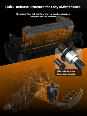 UDIRC 1610S 1/16 4WD Brushless RC Truck – 80km/h Off-Road Climber with LED Lights, Oil Shocks & Metal Dogbones