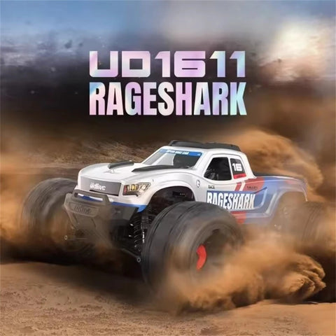 UDIRC 1611 1/16 4WD RC Truck – 30km/h High-Speed Off-Road Car with LED Lights & Oil-Filled Shocks