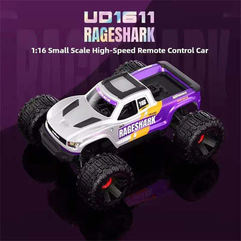 UDIRC 1611 1/16 4WD RC Truck – 30km/h High-Speed Off-Road Car with LED Lights & Oil-Filled Shocks
