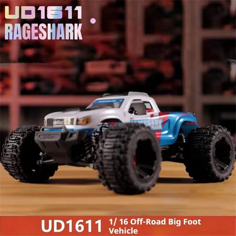 UDIRC 1611 1/16 4WD RC Truck – 30km/h High-Speed Off-Road Car with LED Lights & Oil-Filled Shocks