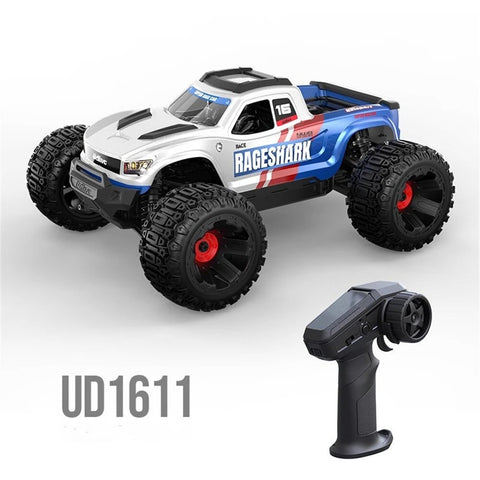 UDIRC 1611 1/16 4WD RC Truck – 30km/h High-Speed Off-Road Car with LED Lights & Oil-Filled Shocks