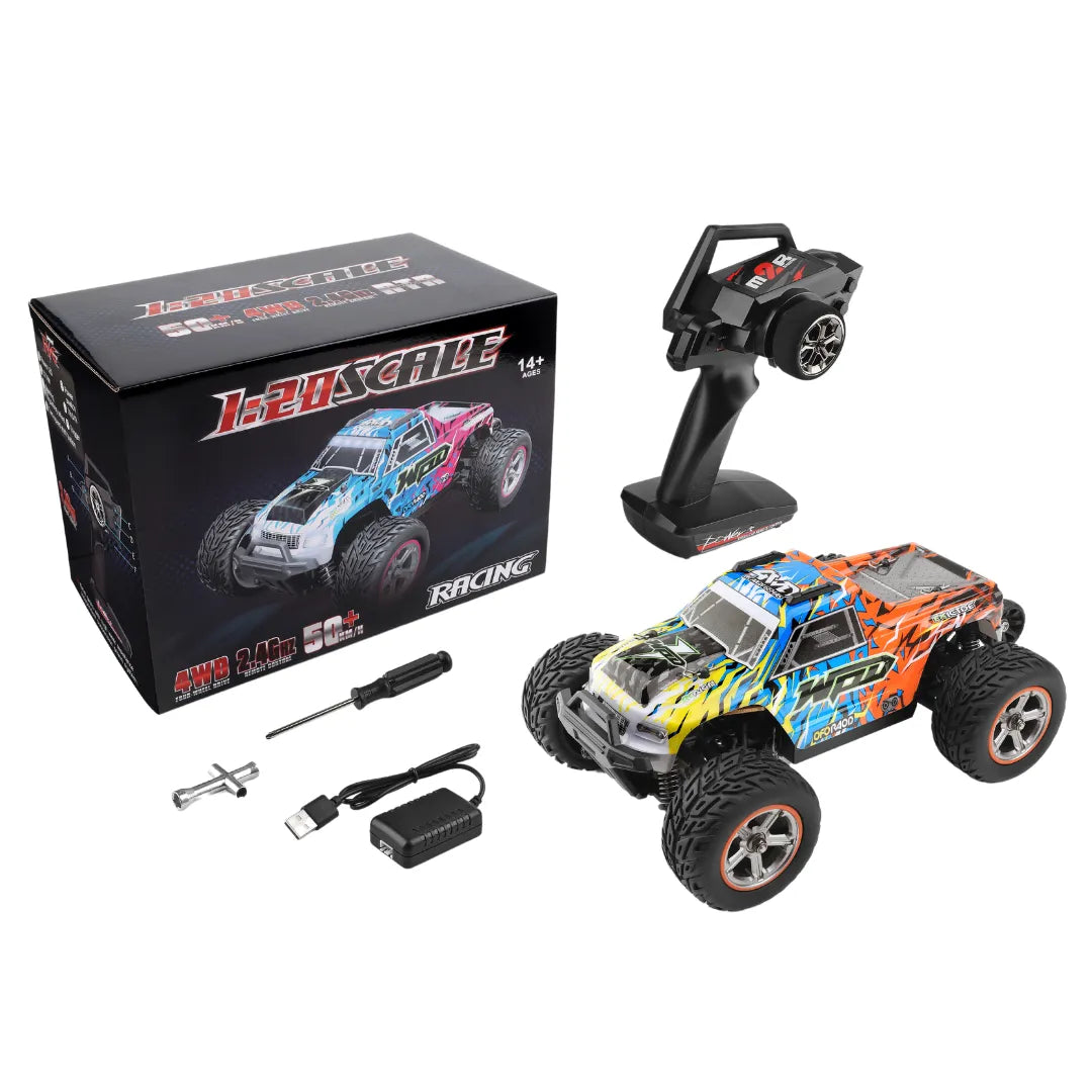 WLTOYS 204006 RC CAR 1/20スケール4WDオフロード2.4G RTR 50km/h高速w/ledフロントライト