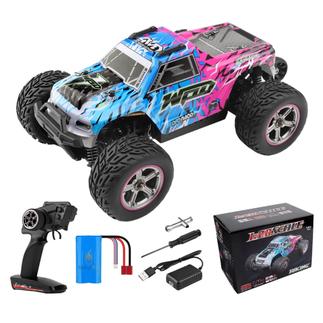 WLTOYS 204006 RC CAR 1/20スケール4WDオフロード2.4G RTR 50km/h高速w/ledフロントライト