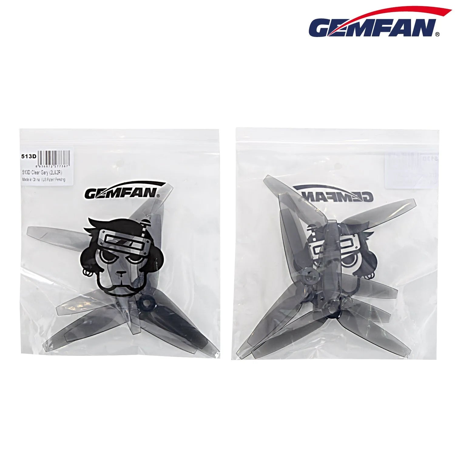 GEMFAN 513D-PC 3-Blade 5mm propeller for 2206-2300 KV Motor(Pack of 8) - Makerfire