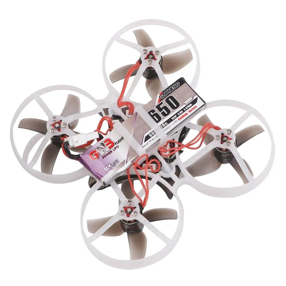 GNB 4pcs 650mAh 1S 3.8V HV LiPo Battery 60C with JST-PH 2.0 PowerWhoop mCPX Connector for FPV Drone