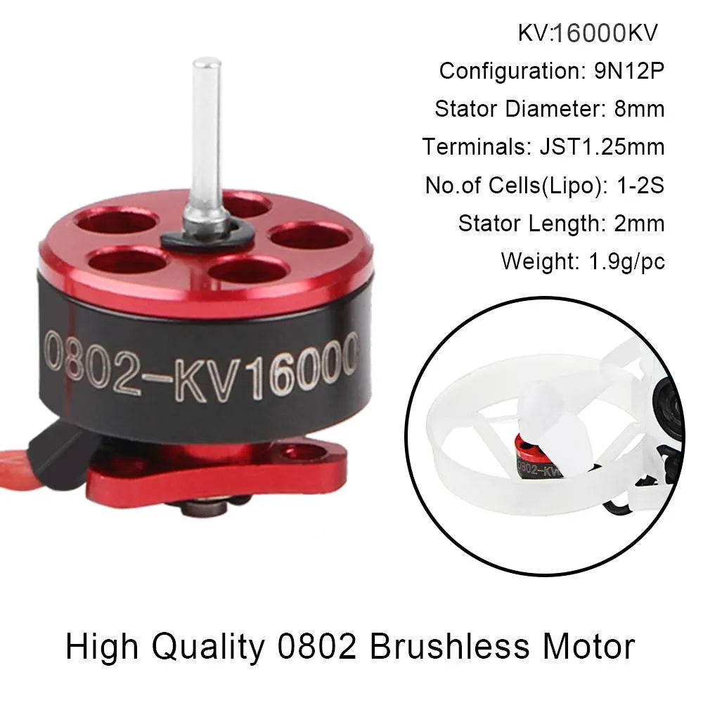 4pcs Happymodel 1-2S SE0802 16000KV/19000KV/22000KV/25000KV Brushless Motors Micro Drone Motor - Makerfire