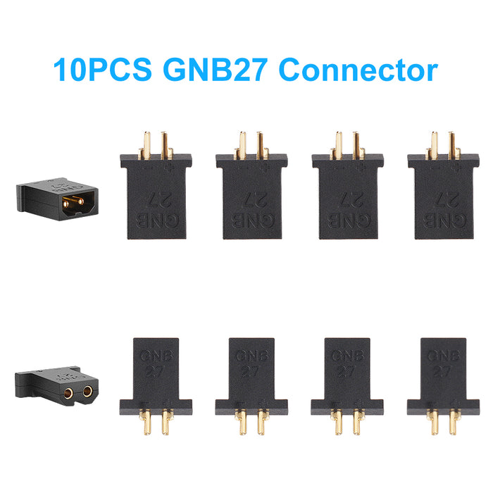 GAONENG GNB27 Connectors Set Male Female 1.0 Banana Connector for GNB27 Connector FPV 1S Whoop Drone - Makerfire