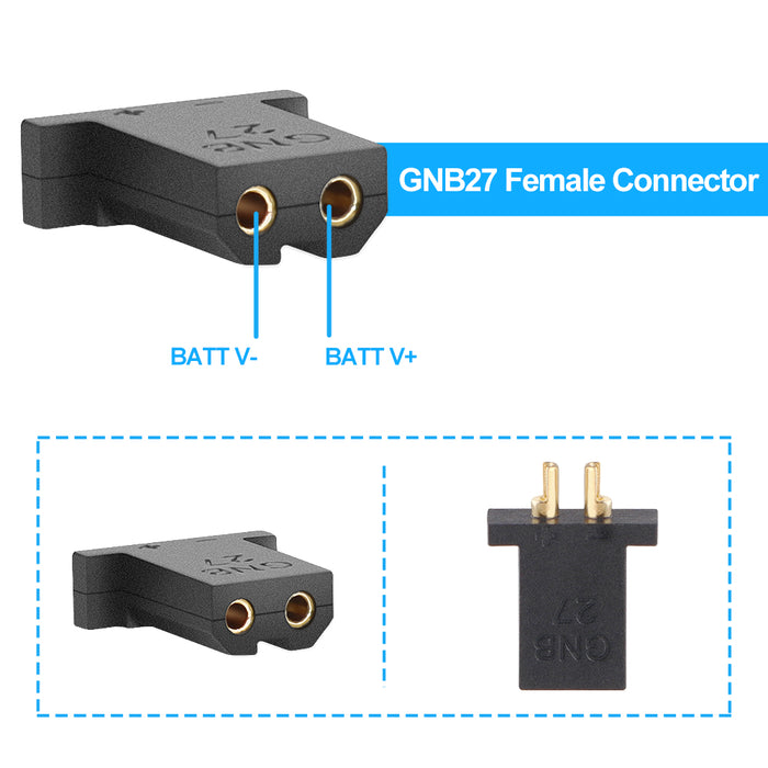 GAONENG GNB27 Connectors Set Male Female 1.0 Banana Connector for GNB27 Connector FPV 1S Whoop Drone - Makerfire