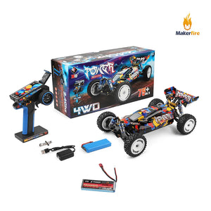 WLTOYS 124007 75km/h 2.4G 1/12 4WD RC Racing Car Brushless Car High Speed Off-road Remote Control Drift Car - Makerfire
