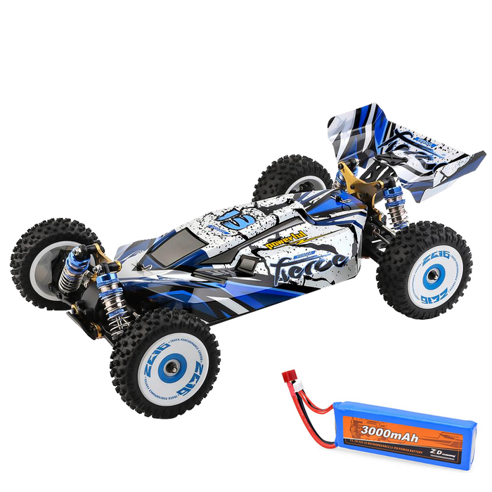 Wltoys 124017 Upgraded V2 90km/h Brushless RC Car with 3S 3000mAh Battery - Makerfire