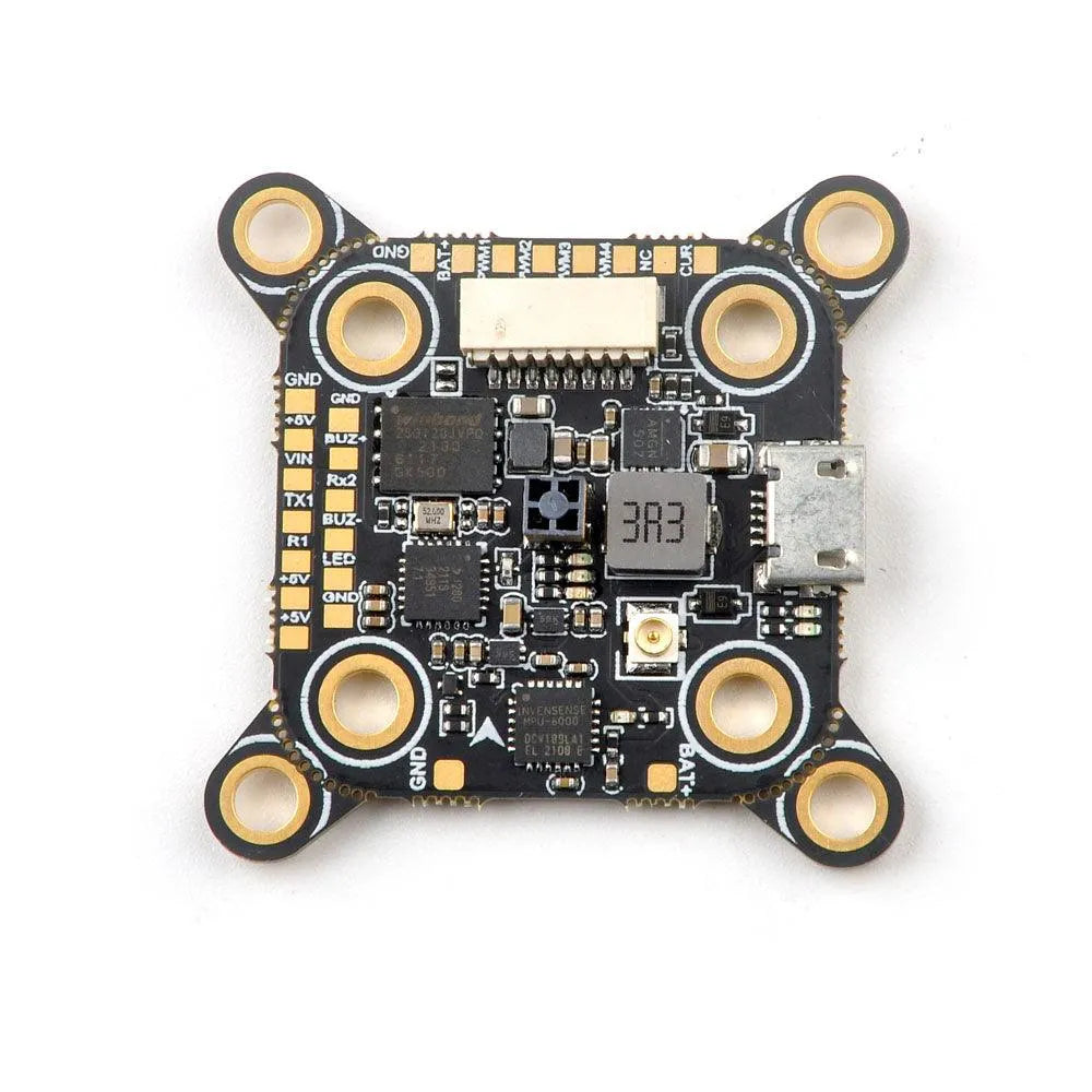 Happymodel Pancake 2-6S AIO F4 Flight Controller Built-in SPI ELRS 2.4G and 400mw Openvtx Compatible with 20×20 and 35.5×35.5 Stack - Makerfire